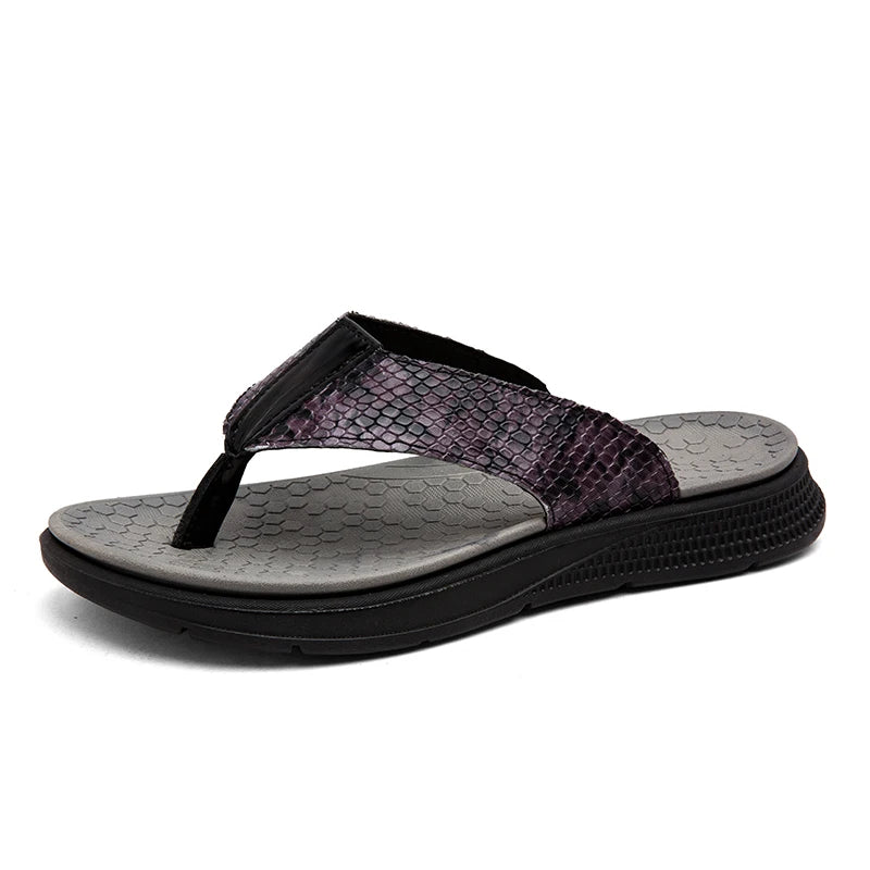 Men's Thick Platform Flip‑Flops Comfort Cushioned Non‑Slip Thong Sandals Lightweight Summer Beach Outdoor Walking Slippers