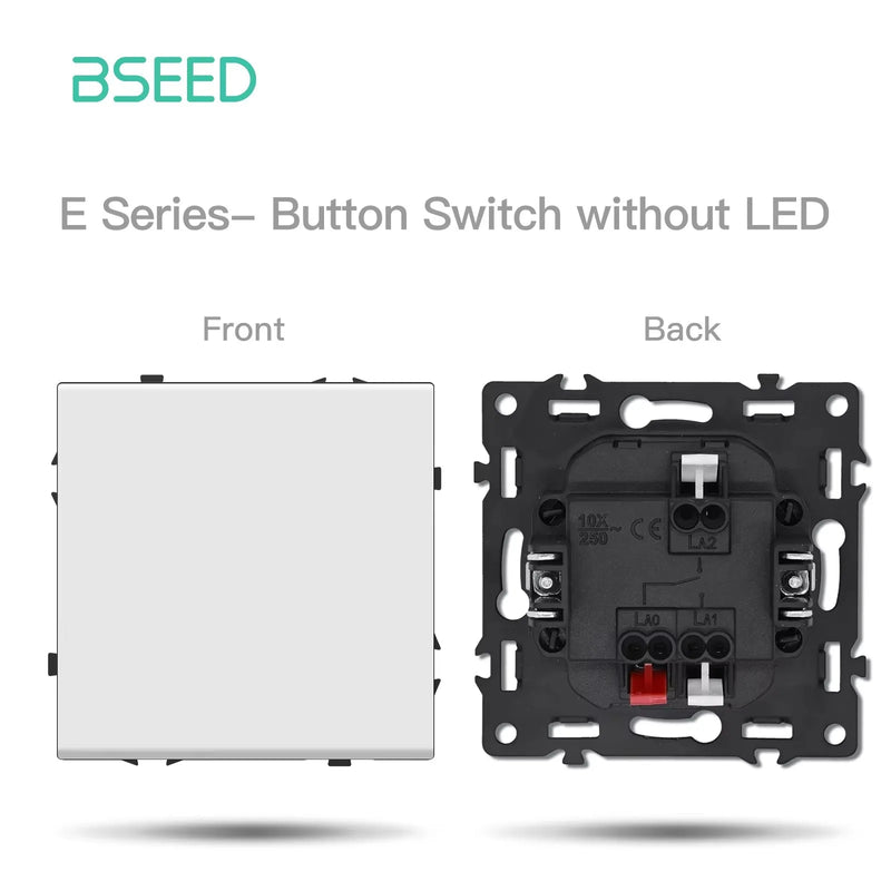 BSEED Wall Button Switch 1/2Gang USB Type-C Wall Socket Module Part Internet TV Telephone Socket Plastic Frame DIY Function Part