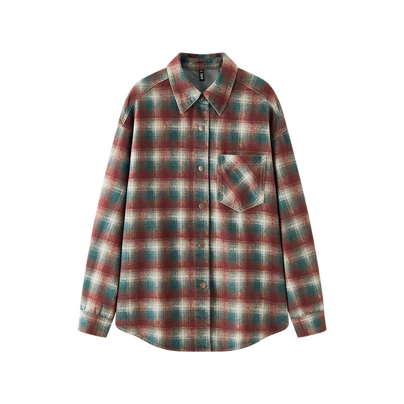 Semir Women Shirt Denim Long Sleeve Oversize Soft Loose Retro Street Style 2026 Autumn Mid Length Casual Blouse Daily Wear