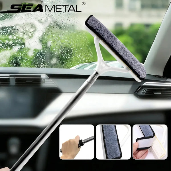 SEAMETAL Car Windshield Water Scraper Telescopic Automobile Window Glass Wiper Cleaning Brush for Car Cleaning Accessories