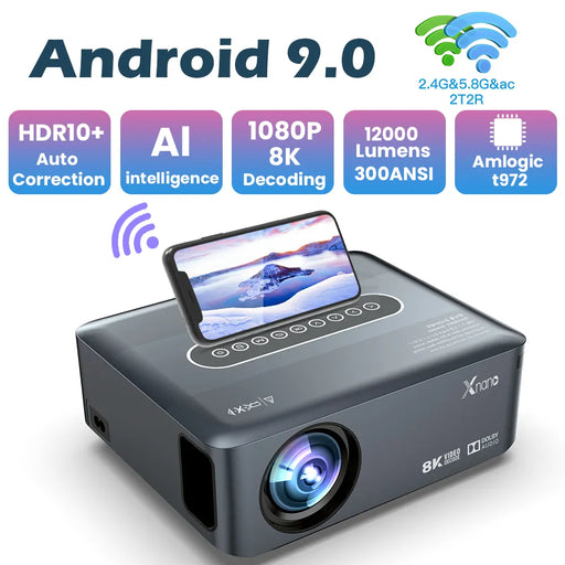 Transpeed X1 8K 4K 1920*1080P Projector Amlogic T972 300ANSI Dual wifi BT5.0 HDR10+ Voice Control Portable Home Media Video