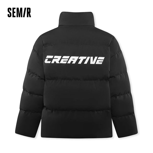 អាវក្រៅ Semir សម្រាប់បុរស កអាវក្រាស់បោះពុម្ពលើរោមចៀម រលុង 2026 សម្រាប់ទីក្រុង ធម្មតា កក់ក្តៅ រចនាប័ទ្មគូស្នេហ៍ សម្រាប់រាល់ថ្ងៃ