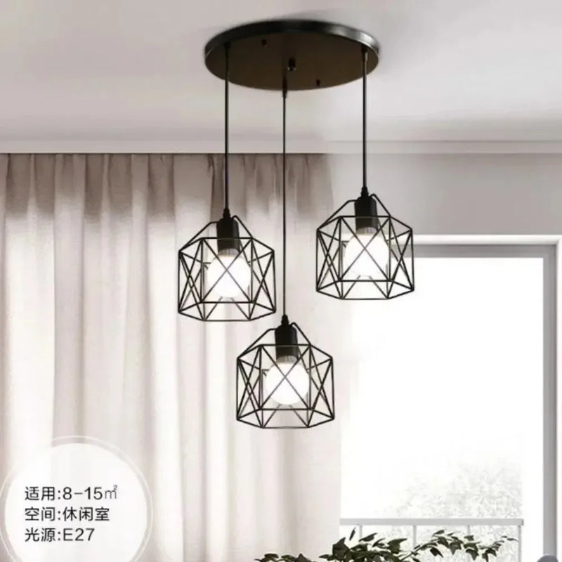 1/2Pcs Industrial Pendant Light Led Modern Hanging Lamp for Ceiling Light Fixture Metal Lighting Home Room Decor Light Fixture