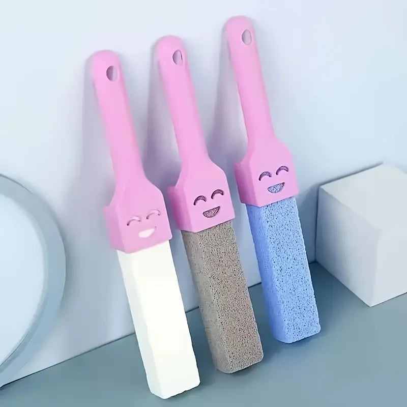 3pcs Pumice Stone Toilet Brushes - Non-Electric Scrubber for Bathroom,Living Room,Bedroom & Outdoor Use |Bathroom Cleaning Tools