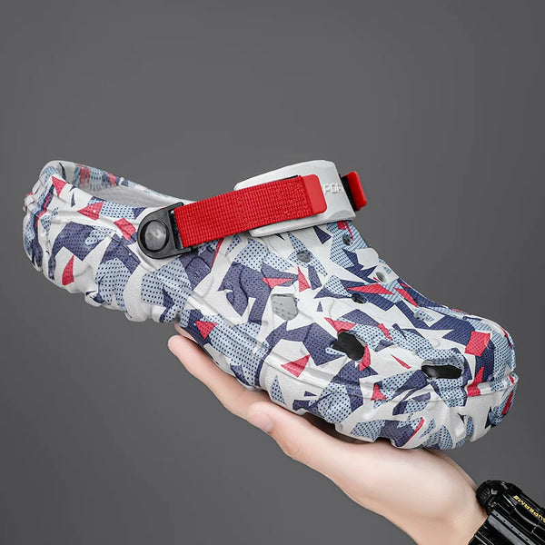 Men's Camouflage Clogs Non-slip EVA Sandals Lightweight Beach Slippers Plus Size 48 49 50 51 Home Garden Outdoor Casual Shoes