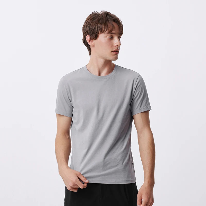 Semir Minimalist Tshirt Unisex Summer Solid Color Slim Fit Daily Commute Versatile Top Comfortable Basic Wear