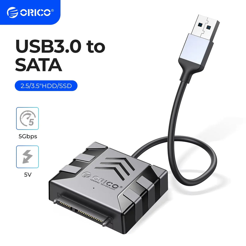 ORICO SATA Converter USB 3.0 to SATA Cable 5Gbps SATA Adapte For 2.5/3.5'' HDD/SSD External Hard Drive Disk