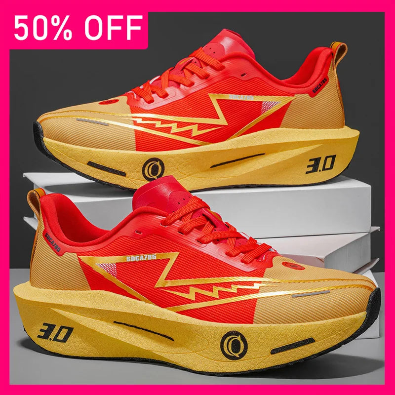Unisex Running Shoes Marathon Sports Light Breathe Outdoor Thick Soled Anti Slip Fitness Shoes Youth Running Training Shoes
