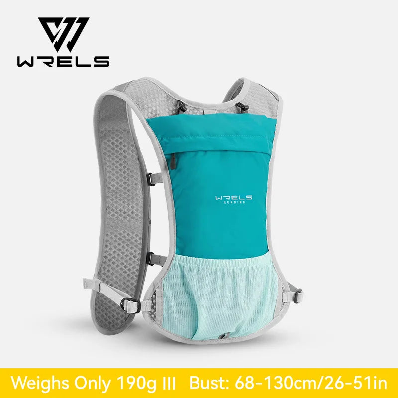 WRELS Running Vest Lightweight Hydration Vest with Water Bladder Hydration Backpack for Marathon Trail Cycling Hiking Jogging