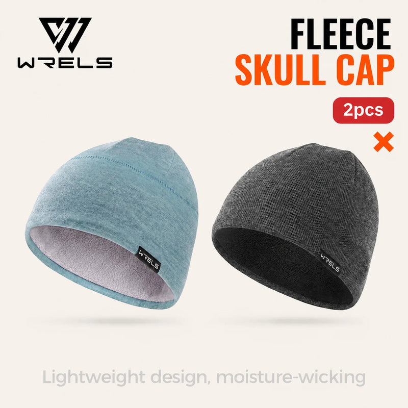 WRELS Running Beanie Windproof Warm Hat Fleece Lined Stretch Elastic Anti Cold Skiing Winter Outdoor Men Women Thermal Skull Cap