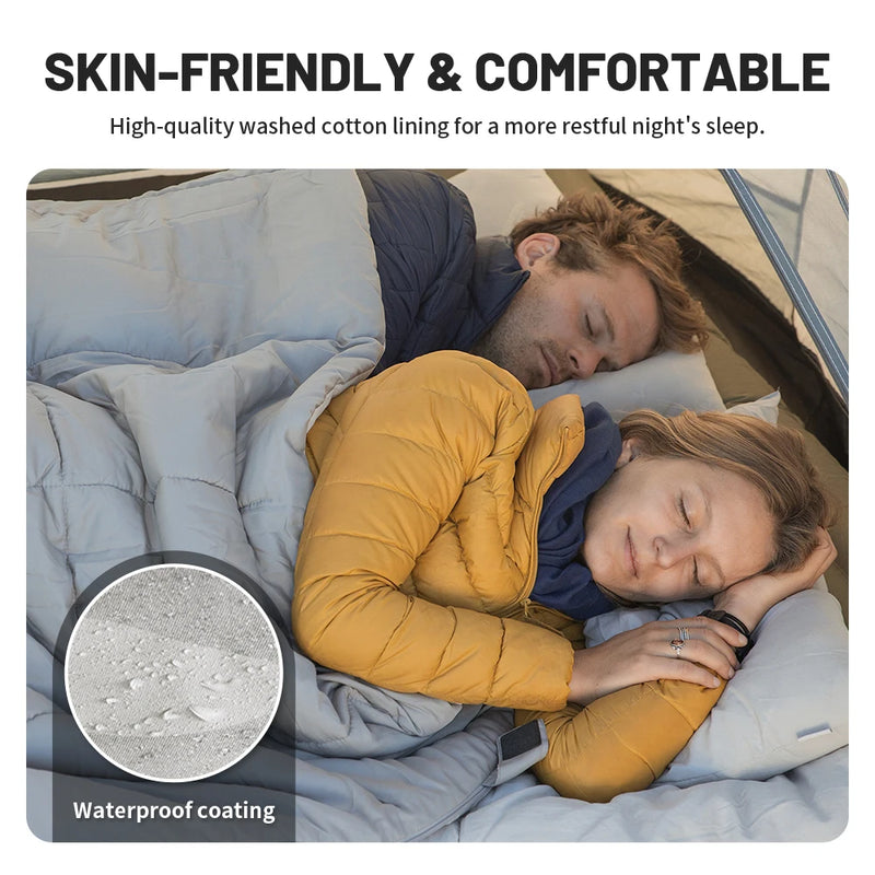 Naturehike Sleeping Bag Outdoor Double Cotton Sleeping Bag Spring Waterproof Camping Sleeping Bag Hiking Backpack Sleeping Bag