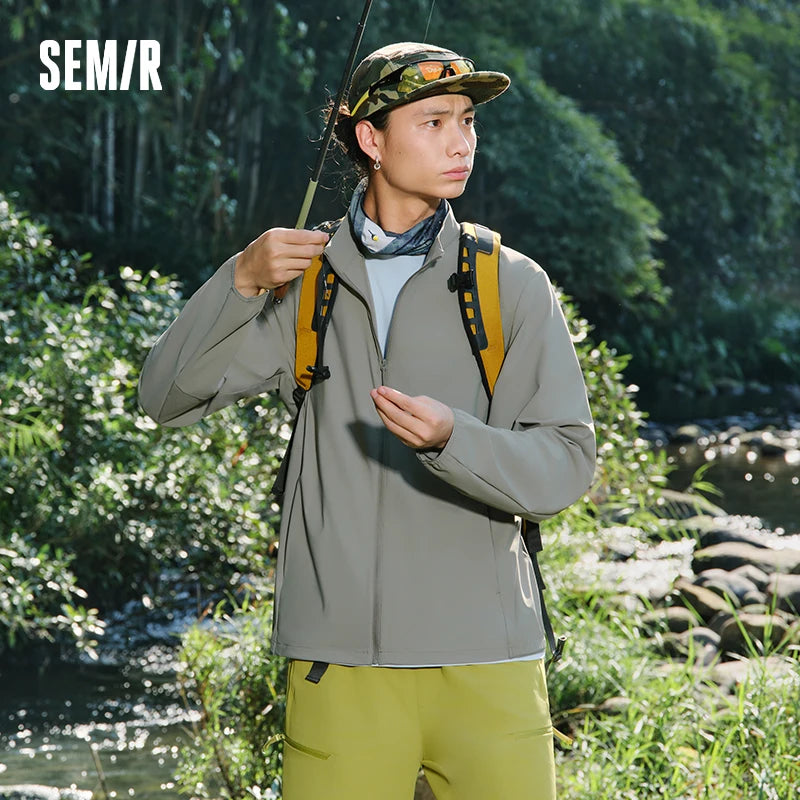 Semir Mens UV Jacket 2026 Elastic Stand Collar Cool Feeling Reflective Printed Outdoor Casual Soft