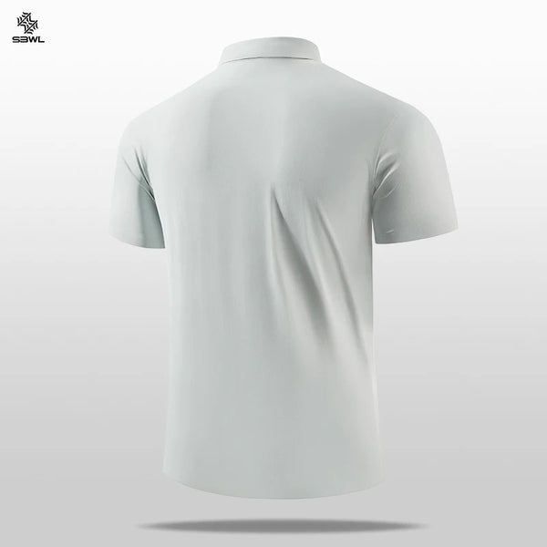 SBWL men's high quality outdoor golf equestrian sports cotton POLO shirt Fashion business leisure light luxury POLO short sleeve