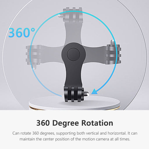 Vamson 360°Vertical Bracket Adapter for GoPro 11 10 9 8 7 6 5 DJI Action Camera Motorcycle Helmet Chest Strap Mount Accessories