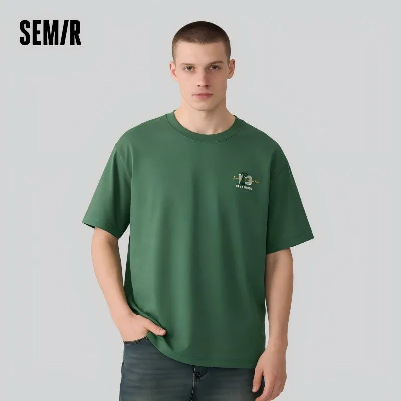 Semir Mens Tshirt 2026 American Style Cute Animal Printed Antibacterial New Arrival Casual Soft