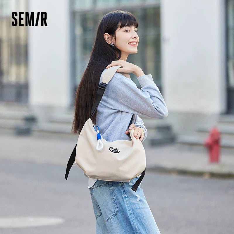 Semir Unisex Bag Shoulder 2026 Commuter Minimal Versatile Urban Casual Everyday Style Soft Comfortable Daily Wear