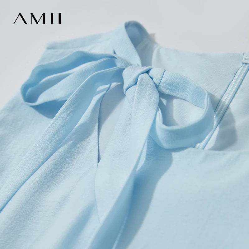 រ៉ូប Amii Minimalist សម្រាប់នារី រដូវក្តៅ ឆ្នាំ២០២៥ រ៉ូបការិយាល័យថ្មី រចនាបទសាមញ្ញ ដៃវែង រំយោល ងាយស្រួលពាក់ 12542120