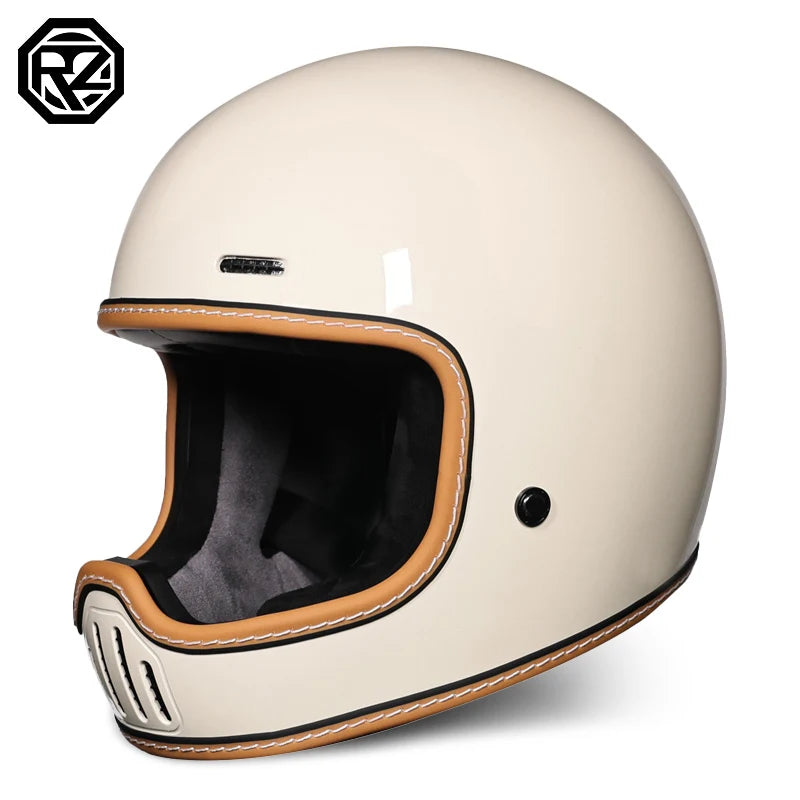 ORZ Retro Full Helmet Motorcycle Motorcycle Helmet Four Seasons Couple Street Bike Helmet Riding