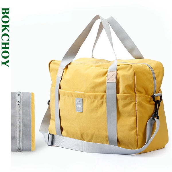 New Foldable Travel Bag With Carry Rope Casual Travel Luggage Bag Large Capacity Multi-pocket Nylon Waterproof