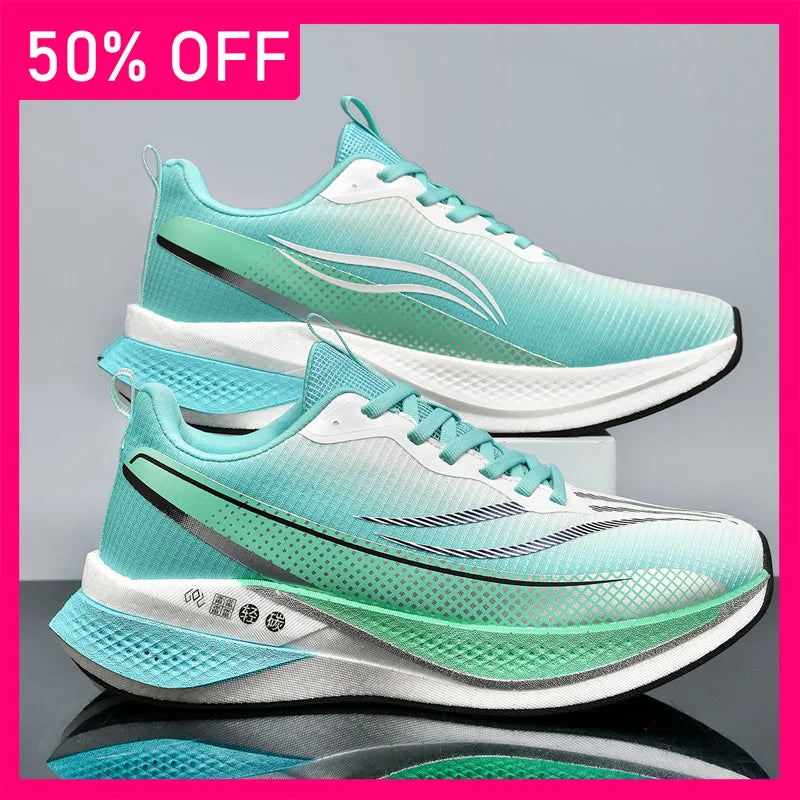 Unisex Sports Shoes Trendy Mesh Breathable Soft Thick Soled Non Slip Fitness Shoes 2026 New Outdoor Running Shoes for Men