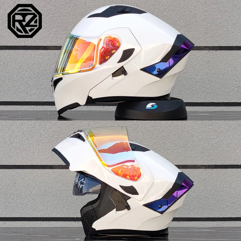 ORZ High Quality Modular Flip Helmet Double Lens Full Helmet Casco Para Motos Motorcycle Travel Half Full Helmet Casque Moto