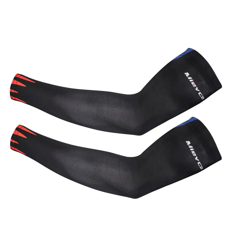 Men Cycling Arm Sleeves Sun Protection UV Proof Arm Covers Cuffs for Running Biking Driving Outdoor Sports