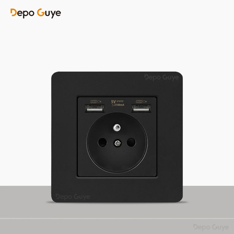Retro Brass Lever Switch 1-4 Gang 2 Way Toggle Switch Panel Black EU RU FR Electrical Sockets And Switches USB Type-c Cat6 Rj45
