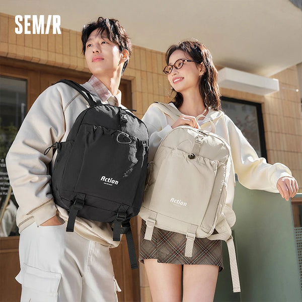 Semir Backpack Men Large Capacity Travel Bag 2025 New Outdoor Laptop Backpack College Student Couple Trendy Daypack