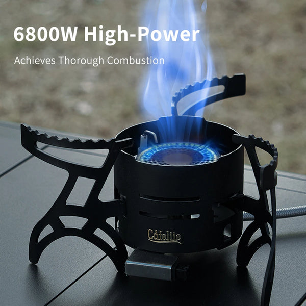 Foldable Small Outdoor Camping Stove Portable Split Gas Stoves Multifunctional Picnic Stove with Adapter and Storage Bag
