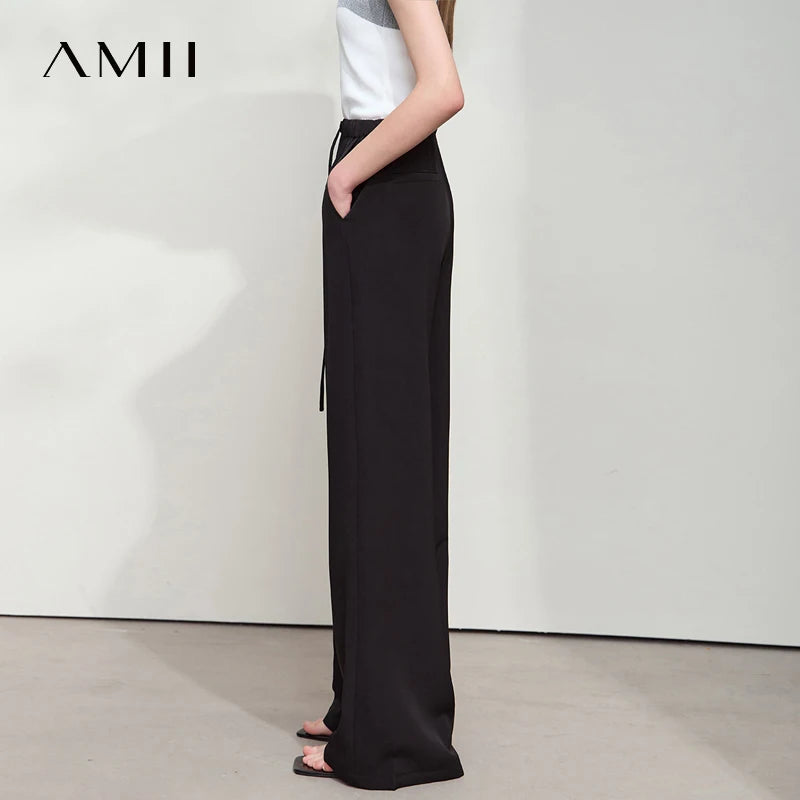 ខោ AMII រដូវក្តៅថ្មីសម្រាប់ស្ត្រីឆ្នាំ ២០២៥ ខោជើងវែងធម្មតាសម្រាប់ស្ត្រី ខោរលុងសម្រាប់ស្ត្រី 12522026