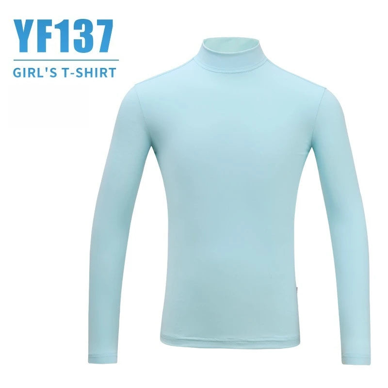 Girls Golf Sunscreen Primer Summer Ice Silk Breathable Shirts YF137