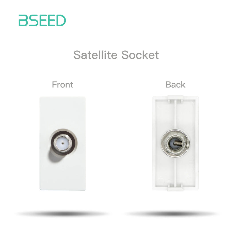 BSEED Wall Internet Cat5 Socket Plastic Frame Parts USB Charge Port TV Satellite Interface Function DIY Combination