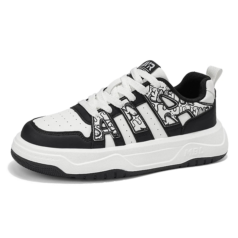 Men's high-quality casual shoes Four season new breathable light Thick sole comfort walking shoes fashion flat sports board shoe