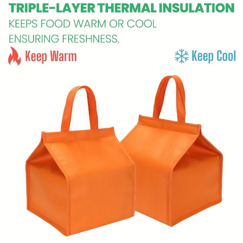 1pc Orange Cake Insulation Bag, Refrigerated Bag, Food Transportation Bag with 2 Sizes to Choose from,ice pack
