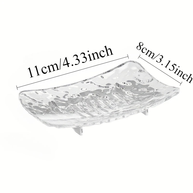 Glacier Pattern Self-Draining Soap Dish-Plastic Resin Bathroom Holder,Enhance bathroom decoration products，Decorative soap dish