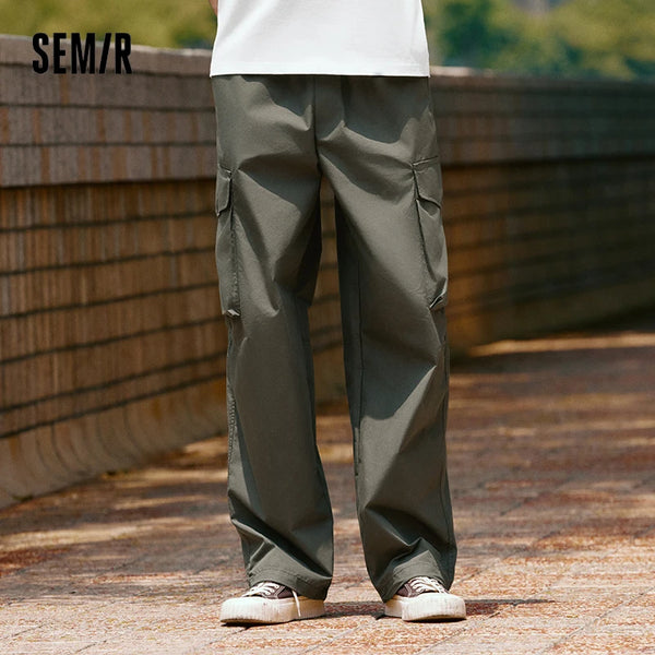 ខោបុរស Semir សម្រាប់ពាក់ក្រៅផ្ទះ ធំទូលាយ ត្រង់ រចនាប័ទ្មភ្នំបែប Retro រចនាប័ទ្មធម្មតា ខោធ្វើការ ខោរដូវស្លឹកឈើជ្រុះ ឆ្នាំ២០២៦