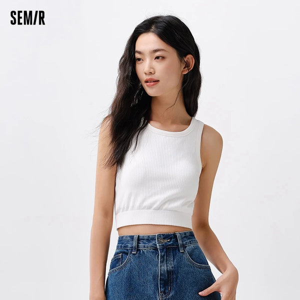 Semir 2024 Underwear Women Daily Casual Inner Wear Small Strap Slim Sports Vest Can Be Worn Outside The Bra