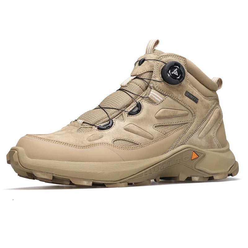 HUMTTO Leather Boots for Men Luxury Designer Hiking Shoes Outdoor Climbing Trekking Sneakers Mens Sports Waterproof Ankle Boots