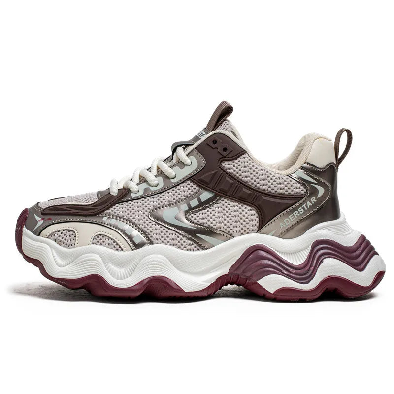 Chunky sneakers four seasons breathable lightweight racing running soft sole comfort non slip fashion student speed sports shoes