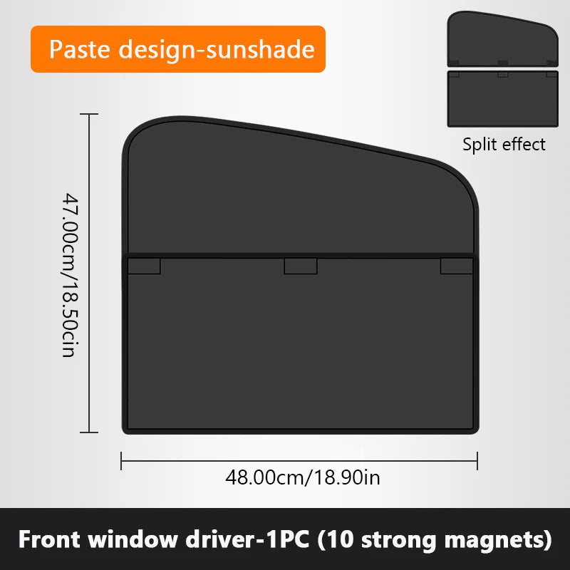 SEAMETAL Magnetic Car Sunshade Cover Thicken Middle Paste Design UV Protection Curtains Sun Shield Covers for Car Accessories