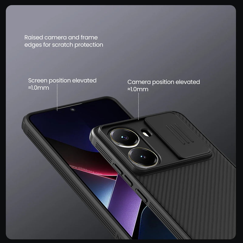 NILLKIN For Xiaomi Poco X7 Pro Case CamShield Pro Sliding Camera Protection Shockproof Back Cover For Mi Poco X7 Pro Cases