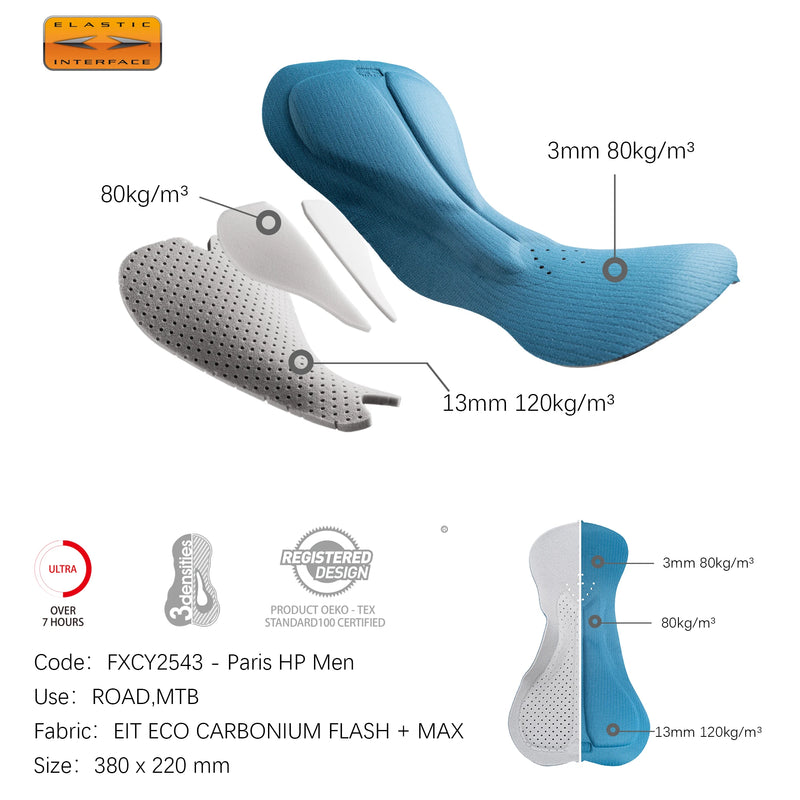 ខោជិះកង់បុរស DAREVIE អ៊ីតាលី ELASTIC-INTERFACE® 120 kg/m³ Pad ខោជិះកង់លាតសន្ធឹង 4 ផ្លូវ សម្លៀកបំពាក់ជិះកង់បុរស