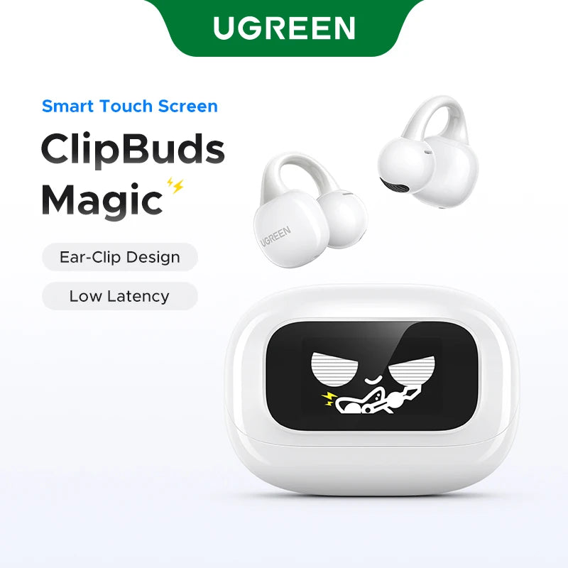 UGREEN LCD Full Color Smart Screen Wireless TWS Bluetooth Earphones Earbuds 52dB Active Noise Cancelling ANC In Ear Headphones