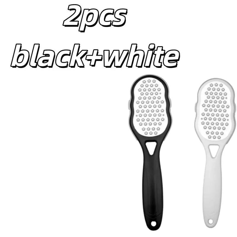 2PCS Stainless Steel Foot File – Splash-Proof, Ergonomic Handle, Coarse/Fine Grit for Home Spa & Gift
