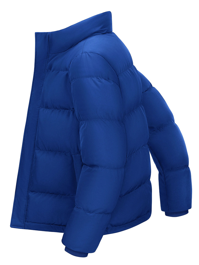 TACVASEN Winter Duck Down Jackets Mens Stand Collar Quilted Jackets Water Resistant Lightweight Puffer Jacket Windbreaker Coats