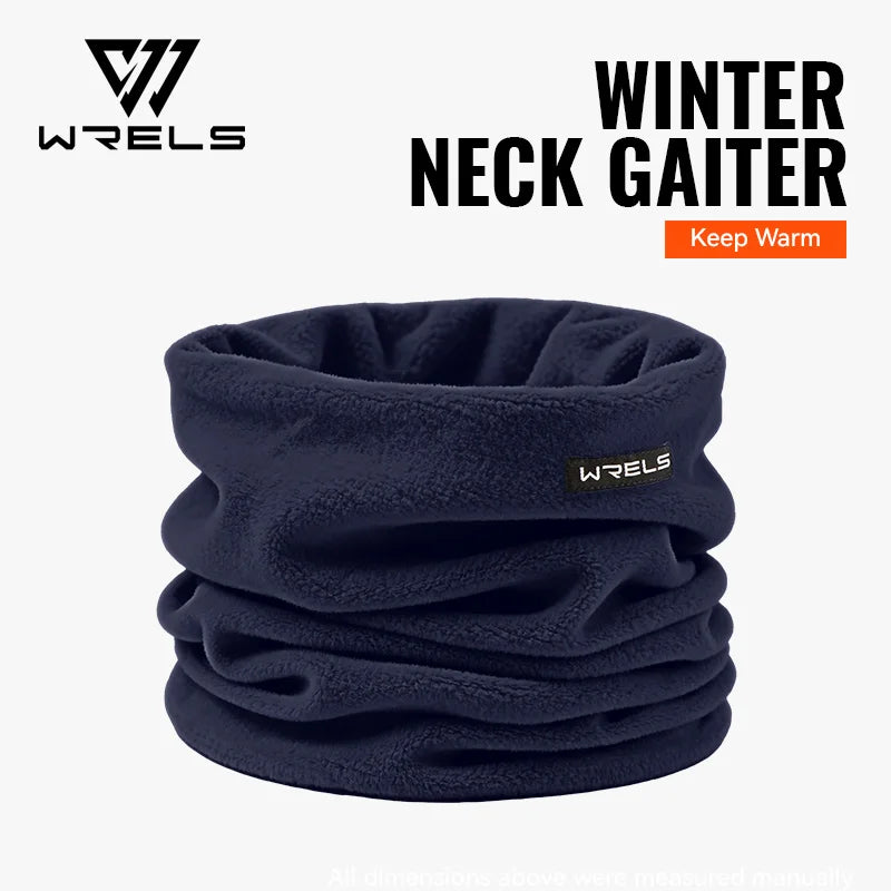 WRELS Winter Fleece Neck Gaiter Warmer Thick Windproof Face Cover Scarf for Cold Weather Outdoor Sports