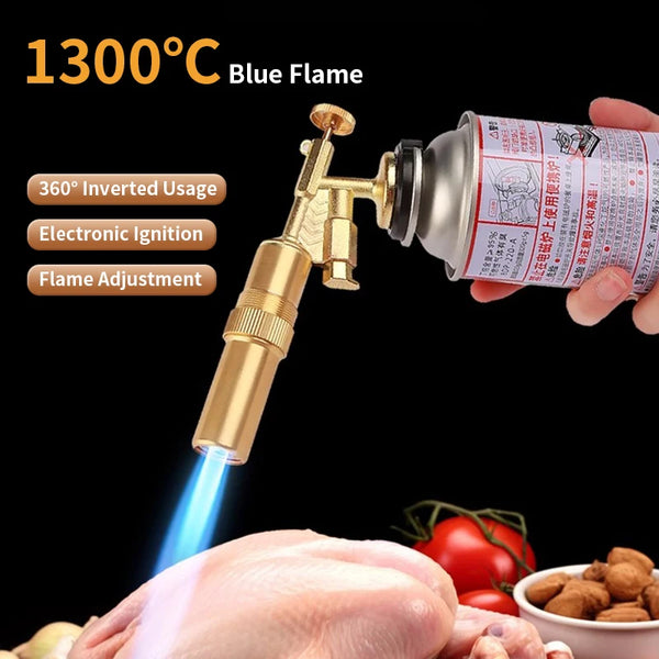 Welding Gas Burner Flame Gun Flame Gas Torch Blowtorch Cooking Outdoor Soldering Butane AutoIgnition Gas-Burner Lighter Heating