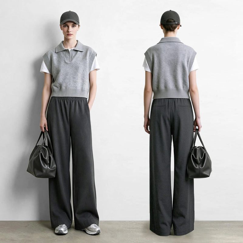 Amii Women's Wide Leg Pants Loose Fit Casual Commuter Minimalist Versatile Trousers 2026 Autumn Pants for Women 12624005