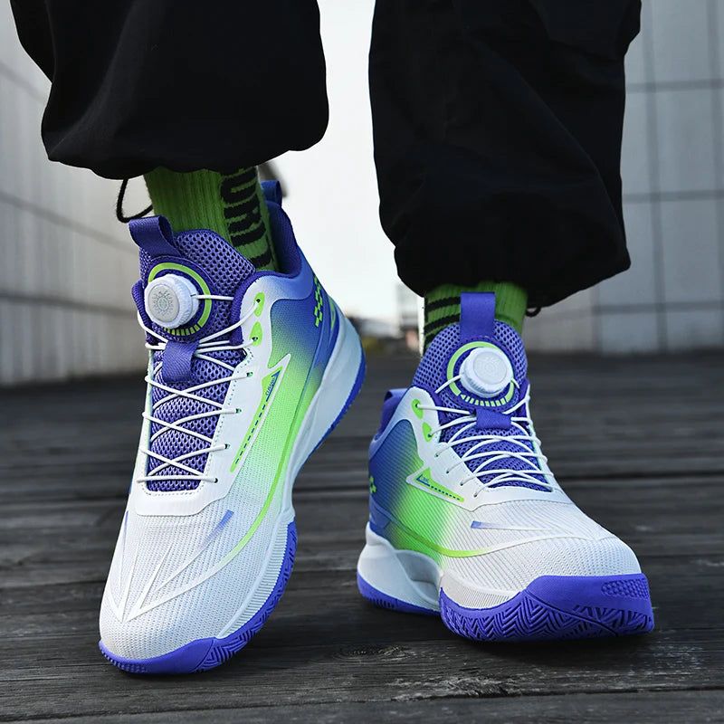 Basketball shoes spring summer anti-slip soft sole outdoor casual sneakers students lightweight breathable sports running shoes