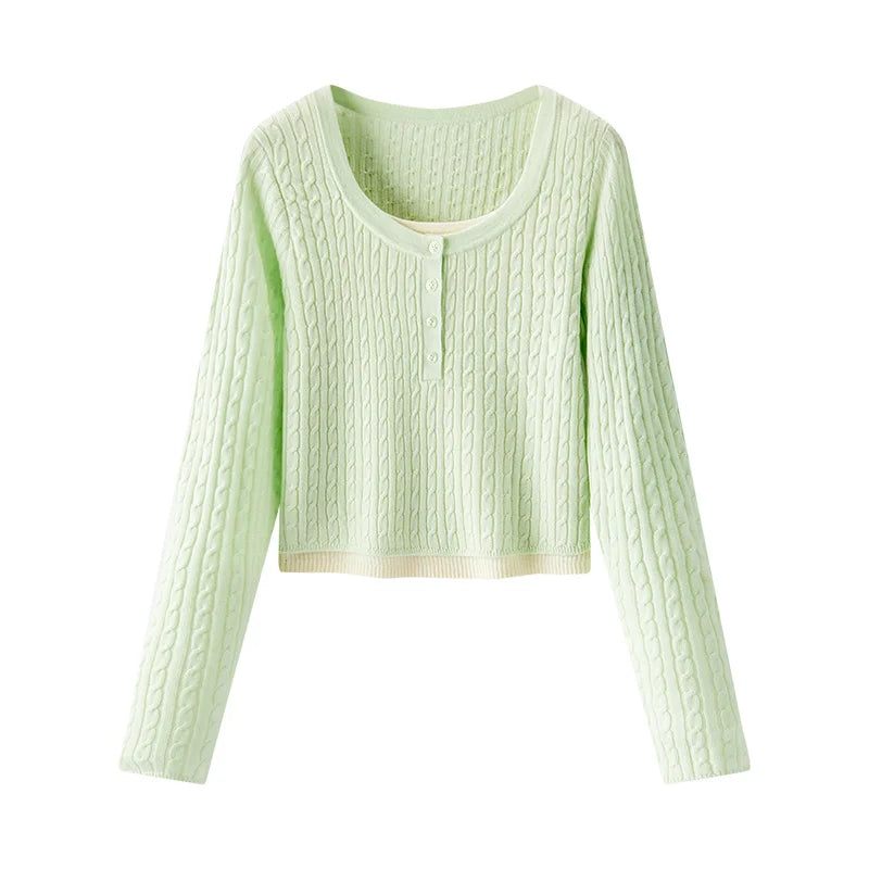 Semir Slim Cardigan For Women 2026 Short O neck Collar Knitwear Spring New Style Soft Comfortable Tops Sweater For Ladies